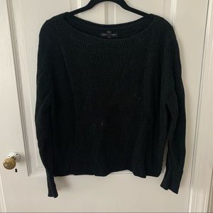 Banana Republic Ribbed Boat Neck Sweater | Black